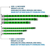 MOPAR Logo Full Color Black/White Seatbelt Buckle Collar - MOPAR Logo Repeat Green/Black