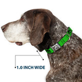 MOPAR Logo Full Color Black/White Seatbelt Buckle Collar - MOPAR Logo Repeat Green/Black