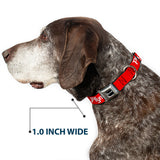 PLYMOUTH Text Logo Full Color Black/White Seatbelt Buckle Collar - PLYMOUTH Text Logo Red/White