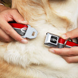 Plymouth GTX Emblem Full Color Black/Silver Fade/White Seatbelt Buckle Collar - Plymouth GTX Emblem/Stripe Red/White/Grays