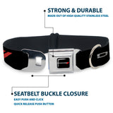 Dodge Red Rhombus Full Color Seatbelt Buckle Collar - Dodge Red Rhombus REPEAT