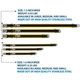 SUPER BEE Logo Full Color Black/Yellow/White Seatbelt Buckle Collar - SUPER BEE Logo/Stripes Black/Yellow/White