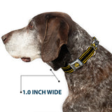 SUPER BEE Logo Full Color Black/Yellow/White Seatbelt Buckle Collar - SUPER BEE Logo/Stripes Black/Yellow/White