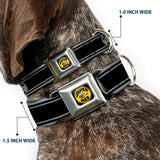 SUPER BEE Logo Full Color Black/Yellow/White Seatbelt Buckle Collar - SUPER BEE Logo/Stripes Black/Gray/Yellow/White
