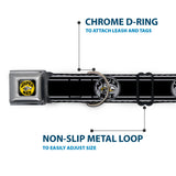 SUPER BEE Logo Full Color Black/Yellow/White Seatbelt Buckle Collar - SUPER BEE Logo/Stripes Black/Gray/Yellow/White