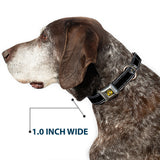 SUPER BEE Logo Full Color Black/Yellow/White Seatbelt Buckle Collar - SUPER BEE Logo/Stripes Black/Gray/Yellow/White