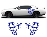 Dodge Challenger Demon Side Graphics – Premium OEM Style (2011–2022) – 2-Piece Vinyl Kit