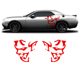 Dodge Challenger Demon Side Graphics – Premium OEM Style (2011–2022) – 2-Piece Vinyl Kit