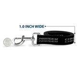 Dog Leash - CHARGER Double Repeat Black/Gray