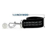 Dog Leash - CHARGER Double Repeat Black/Gray