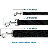Dog Leash - CHARGER Script Emblem Repeat Black/Grays