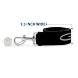 Dog Leash - CHARGER Script Emblem Corner Black/Silver Fade/White
