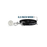 Dog Leash - CHALLENGER Repeat w/Text Black/White