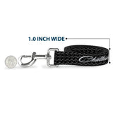 Dog Leash - CHALLENGER Repeat w/Text Black/White