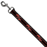 Dog Leash - Dodge Challenger R/T Emblem/Carbon Fiber Stripe Grays/Black/Red