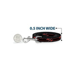 Dog Leash - Dodge Challenger R/T Emblem/Carbon Fiber Stripe Grays/Black/Red