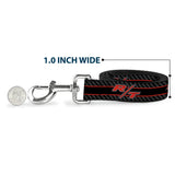 Dog Leash - Dodge Challenger R/T Emblem/Carbon Fiber Stripe Grays/Black/Red