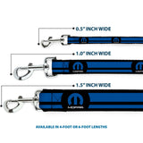 Dog Leash - MOPAR Logo/Stripe Black/Blue