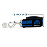Dog Leash - MOPAR Logo/Stripe Black/Blue