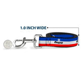 Dog Leash - MOPAR Logo/Stripe Blue/White/Red