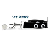Dog Leash - MOPAR Logo Repeat Black/White
