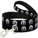 Dog Leash - MOPAR Logo Repeat Black/White