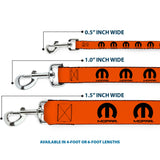 Dog Leash - MOPAR Logo Repeat Orange/Black