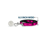 Dog Leash - MOPAR Logo Repeat Hot Pink/Black