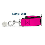 Dog Leash - MOPAR Logo Repeat Hot Pink/Black