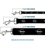 Dog Leash - Barracuda Emblem Repeat Black/Silver