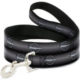 Dog Leash - Barracuda Emblem Repeat Gray Fade/Silver