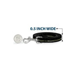 Dog Leash - BARRACUDA Script Stripe/Monogram Black/Gray/Olive/Silver