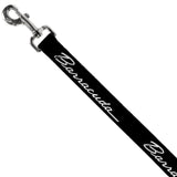 Dog Leash - BARRACUDA Script Logo Black/Silver