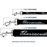 Dog Leash - BARRACUDA Script Logo Black/Silver