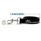Dog Leash - BARRACUDA Script Logo Black/Silver