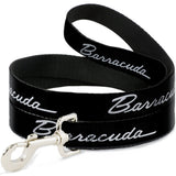 Dog Leash - BARRACUDA Script Logo Black/Silver