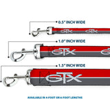 Dog Leash - Plymouth GTX Emblem/Stripe Red/White/Grays