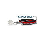 Dog Leash - Plymouth GTX Emblem/Stripe Red/White/Grays