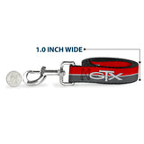 Dog Leash - Plymouth GTX Emblem/Stripe Red/White/Grays