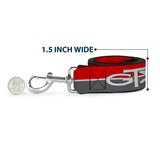 Dog Leash - Plymouth GTX Emblem/Stripe Red/White/Grays