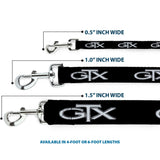 Dog Leash - Plymouth GTX Emblem Black/Silver Fade/White