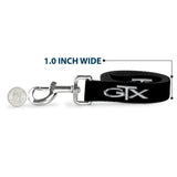 Dog Leash - Plymouth GTX Emblem Black/Silver Fade/White
