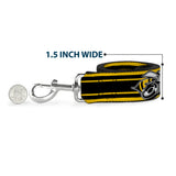 Dog Leash - SUPER BEE Logo/Stripes Black/Yellow/White