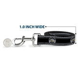 Dog Leash - SUPER BEE Logo/Stripes Black/Gray/Yellow/White