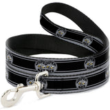 Dog Leash - SUPER BEE Logo/Stripes Black/Gray/Yellow/White