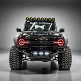 Bronco 2021-2026 8 LED Circle Light Bar with A Covers