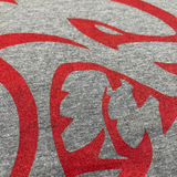 Mens T-Shirt Dodge SRT Hellcat Red Logo (Grey)