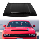 2008-2023 Dodge Challenger Hood Demon Style Aluminum Black Car Hood