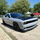 2008-2023 Dodge Challenger Hood Demon Style Aluminum Black Car Hood