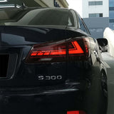 2007-2013 Lexus IS Series LED Tail Lights — Smoke & Red